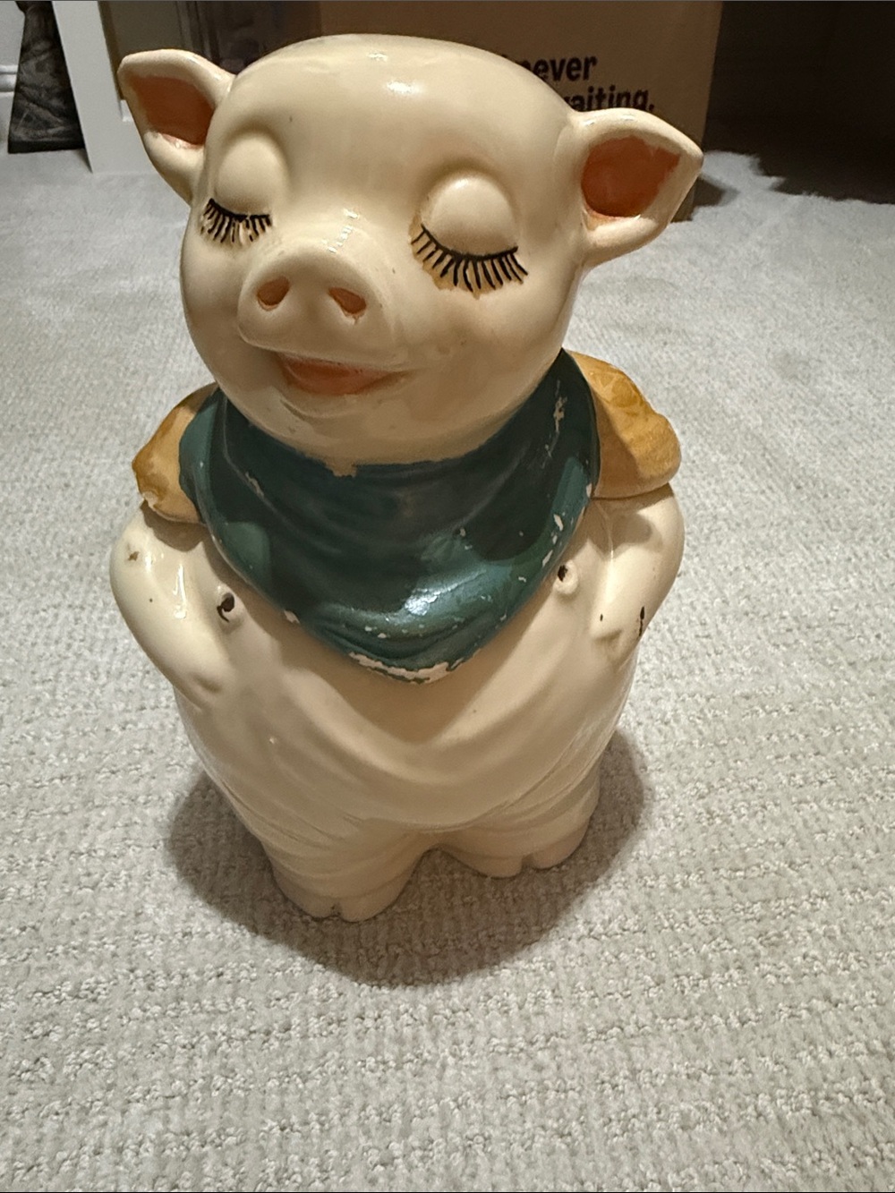 Vintage Smiley cookie jar.